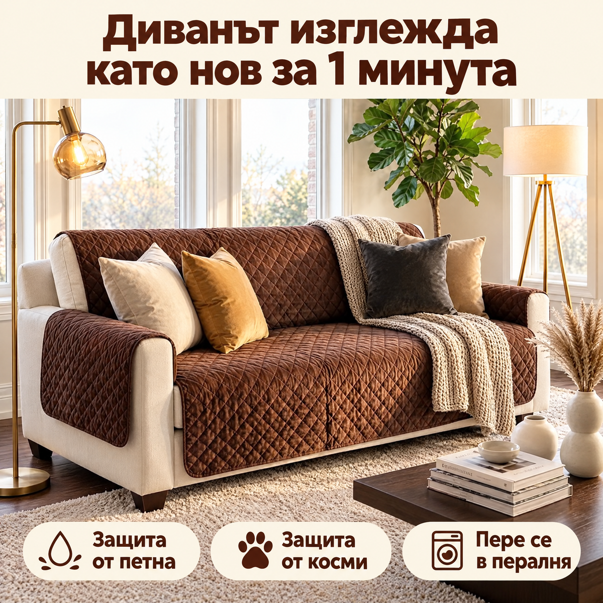 Калъф-протектор за диван Brownie