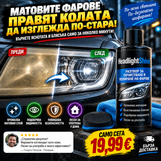 Разтвор За Полиране На Фарове HeadlightShine™