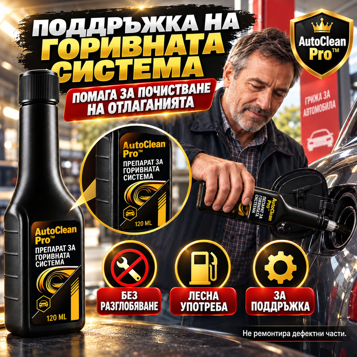 Препарат За Почистване На Двигател И Инжектори AutoClean Pro™