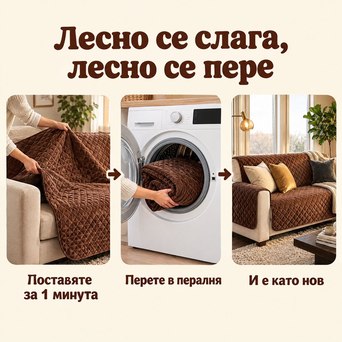 Лесно се слага, лесно се пере